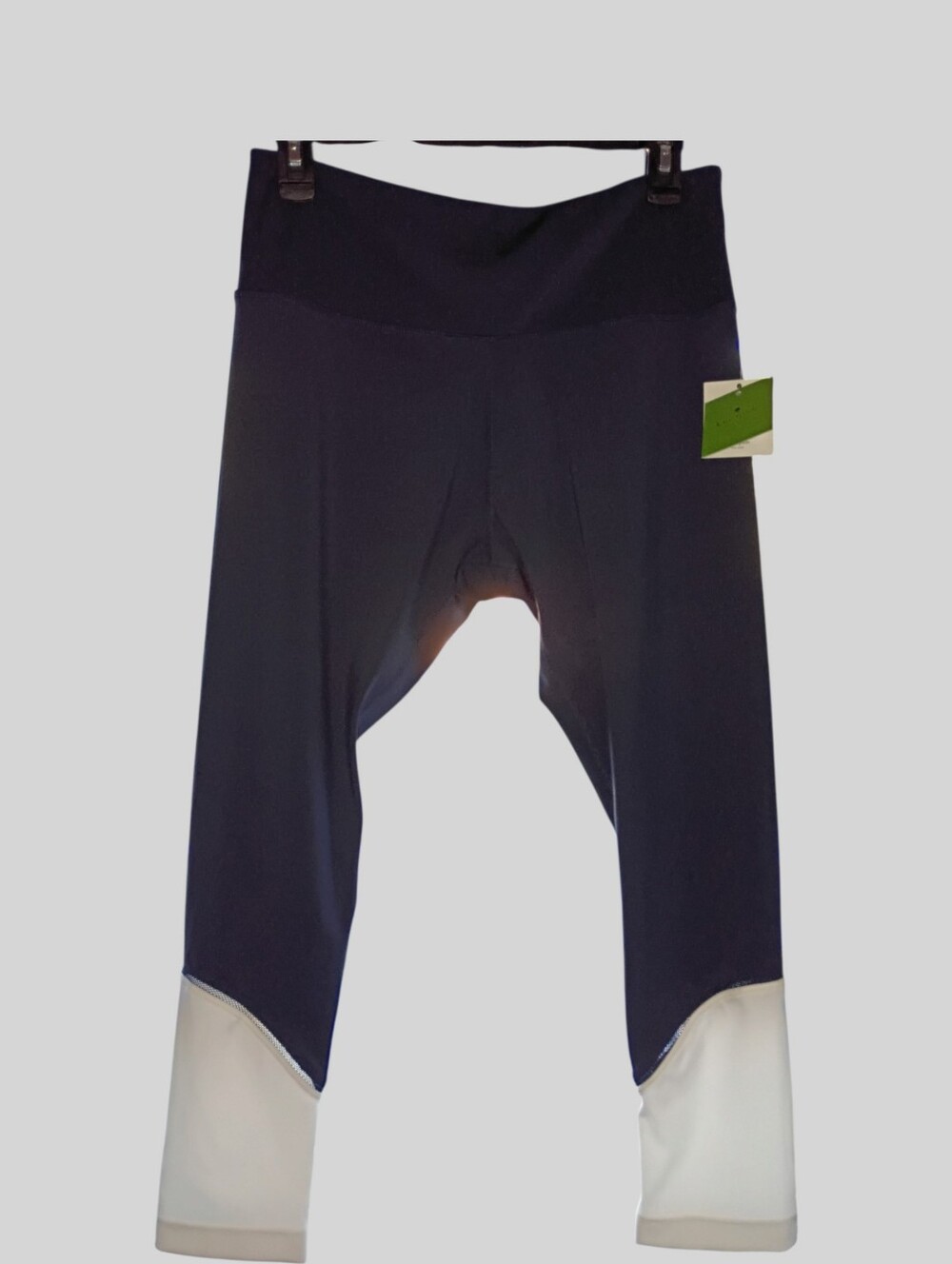 Woman's Navy and White Colorblock Active Leggings